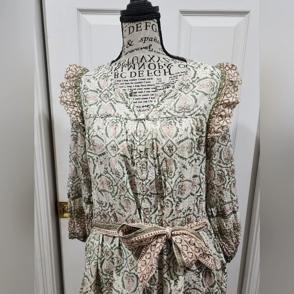 Cleobella Floral Long Sleeve Dress with Bow - Picture 7 of 8